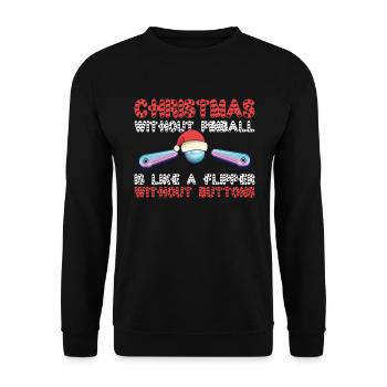 Flipper-spieler-weihnachtsentwurf Für - Unisex Sweatshirt - black - Front - Alina (178cm) & Michal (187cm)