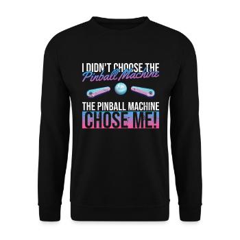 Flipperautomaten-sammler-design Für Klassischen - Unisex Sweatshirt - black - Front - Alina (178cm) & Michal (187cm)