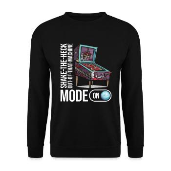 Spiel-flipping-machine-design Für - Unisex Sweatshirt - black - Front - Alina (178cm) & Michal (187cm)