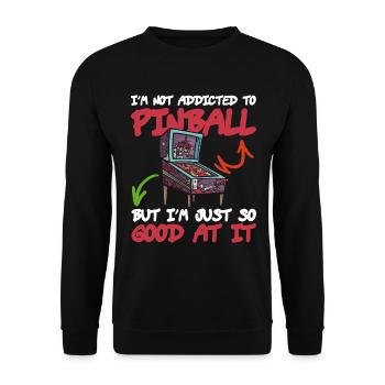 Flipper-arcade-spieldesign Für - Unisex Sweatshirt - black - Front - Alina (178cm) & Michal (187cm)
