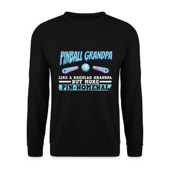 Flipperspieler opa design für klassisischen - Sweat-shirt Unisexe - noir - Devant - Alina (178cm) & Michal (187cm)