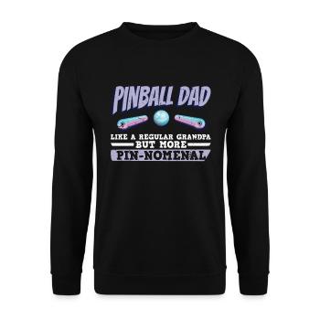 Flipperspieler Vater Design Für - Unisex Sweatshirt - black - Front - Alina (178cm) & Michal (187cm)