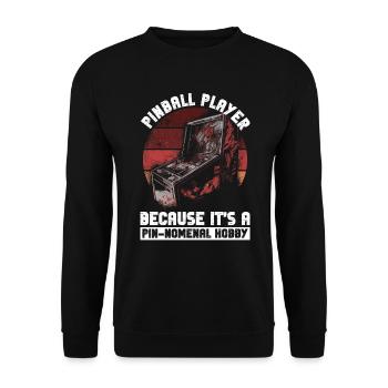 Flipper-design Für Retro-flipper-automaten-spieler - Unisex Sweatshirt - black - Front - Alina (178cm) & Michal (187cm)