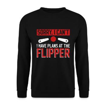 Spiel-flipping-maschinen-design Für - Sweat-shirt Unisexe - noir - Devant - Alina (178cm) & Michal (187cm)