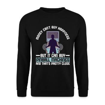 Retro-flipper-spieldesign Für - Unisex Sweatshirt - black - Front - Alina (178cm) & Michal (187cm)