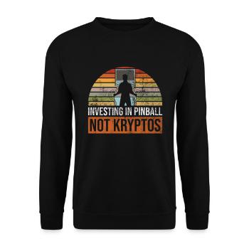 Retro-flipper-spieldesign Für - Unisex Sweatshirt - black - Front - Alina (178cm) & Michal (187cm)