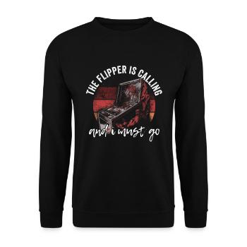 Flipper-arcade-spieldesign Für Flipperspieler - Unisex Sweatshirt - black - Front - Alina (178cm) & Michal (187cm)