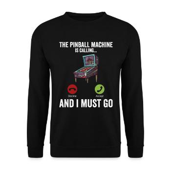 Retro-flipper-spiel-design Für Flipperspieler Und - Unisex Sweatshirt - black - Front - Alina (178cm) & Michal (187cm)