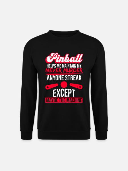 Retro-flipper-spiel-design Für Flipperspieler Und - Unisex Pullover - Schwarz