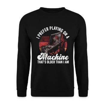 Retro-flipper-spieldesign Für Flipperspieler - Unisex Sweatshirt - black - Front - Alina (178cm) & Michal (187cm)