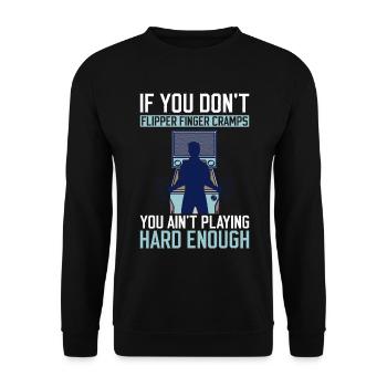 Flipper-spieler-design Für Retro-flipper-spieler - Unisex Sweatshirt - black - Front - Alina (178cm) & Michal (187cm)