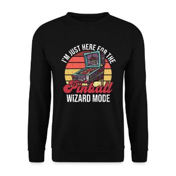 Retro-flipper-spieldesign Für Flipperspieler - Unisex Sweatshirt - black - Front - Alina (178cm) & Michal (187cm)