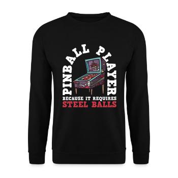 Flipper-arcade-spieldesign Für Flipperspieler - Unisex Sweatshirt - black - Front - Alina (178cm) & Michal (187cm)