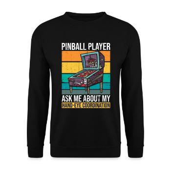 Retro-flipper-spiel-design Für - Unisex Sweatshirt - black - Front - Alina (178cm) & Michal (187cm)