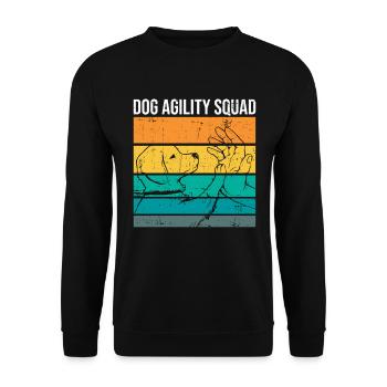 Hunde-agility-trainingsdesign Für - Unisex Pullover - Schwarz - Vorne - Alina (178cm) & Michal (187cm)