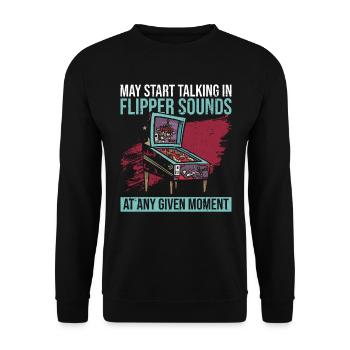 Flipper-sammler-design Für Flipperspieler - Unisex Sweatshirt - black - Front - Alina (178cm) & Michal (187cm)
