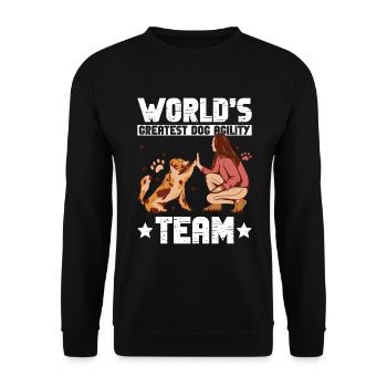 Dog Agility Team Design Für Hundebesitzer - Unisex Sweatshirt - black - Front - Alina (178cm) & Michal (187cm)
