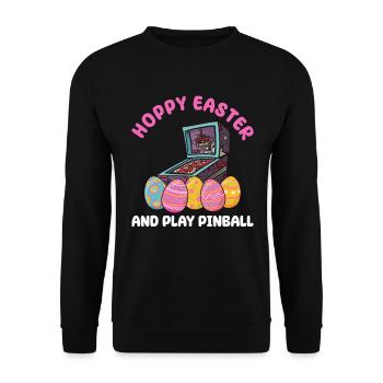 Oster-flipper-design Für - Unisex Sweatshirt - black - Front - Alina (178cm) & Michal (187cm)