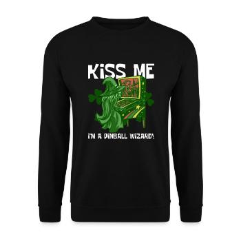 Flipper St. Ptaricks Day Design Mit - Unisex Sweatshirt - black - Front - Alina (178cm) & Michal (187cm)