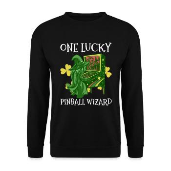 Flipper St. Ptaricks Day Design Für Flipperspieler - Unisex Sweatshirt - black - Front - Alina (178cm) & Michal (187cm)