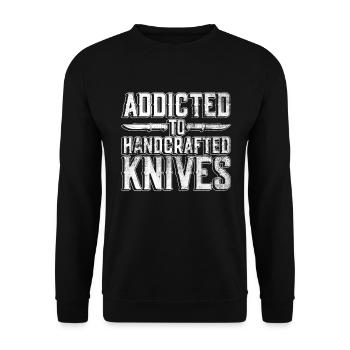 Messersammler Und Jagdmessersammler - Unisex Pullover - Schwarz - Vorne - Alina (178cm) & Michal (187cm)
