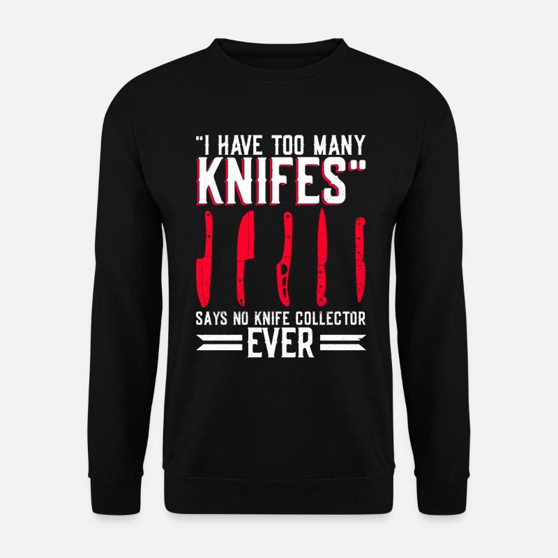 Messersammler Mit Messersammlung - Unisex Pullover - Schwarz
