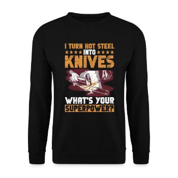 Messermacher Und Messermacherei - Sweat-shirt Unisexe - noir - Devant - Alina (178cm) & Michal (187cm)