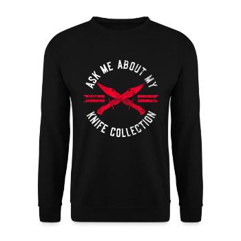 Messersammlung Messersammler Jagdmessersammler - Unisex Pullover - Schwarz - Vorne - Alina (178cm) & Michal (187cm)