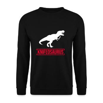 Knifosaurus Knifeaholic Messer Sammler Messer - Sweat-shirt Unisexe - noir - Devant - Alina (178cm) & Michal (187cm)