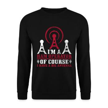 Amateurfunk-design Für Amateurfunk - Unisex Pullover - Schwarz - Vorne - Alina (178cm) & Michal (187cm)