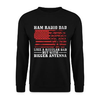 Patriotischer Amateurfunker Usa-design Für - Sweat-shirt Unisexe - noir - Devant - Alina (178cm) & Michal (187cm)