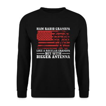 Patriotischer Amateurfunker Usa Design Für - Sweat-shirt Unisexe - noir - Devant - Alina (178cm) & Michal (187cm)