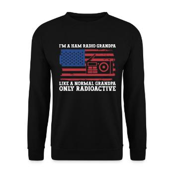 Amateurfunk-opa-design Für Lizenzierte - Sweat-shirt Unisexe - noir - Devant - Alina (178cm) & Michal (187cm)