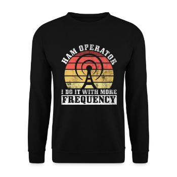 Amateurfunk-morse-design Für Amateur-amateurfunker - Unisex Sweatshirt - black - Front - Alina (178cm) & Michal (187cm)