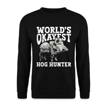 Schweinejagd-design Für Die Wildschweinjagd - Unisex Sweatshirt - black - Front - Alina (178cm) & Michal (187cm)