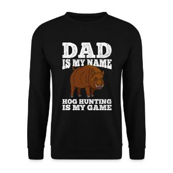Schweinejagd-design Für Schweinejäger Papa - Sweat-shirt Unisexe - noir - Devant - Alina (178cm) & Michal (187cm)