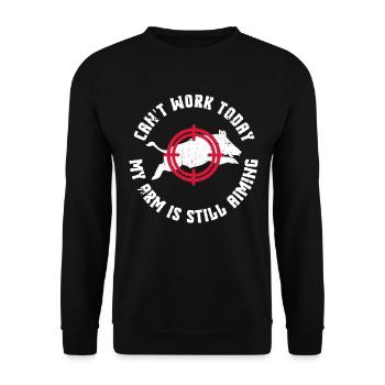 Schweinejagd-design Für Die Wildschweinjagd - Unisex Pullover - Schwarz - Vorne - Alina (178cm) & Michal (187cm)