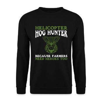 Hubschrauber-schweinejäger-design Für Die - Sweat-shirt Unisexe - noir - Devant - Alina (178cm) & Michal (187cm)