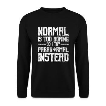 Paranormales Ermittlerdesign Für Die Geisterjagd - Unisex Pullover - Schwarz - Vorne - Alina (178cm) & Michal (187cm)