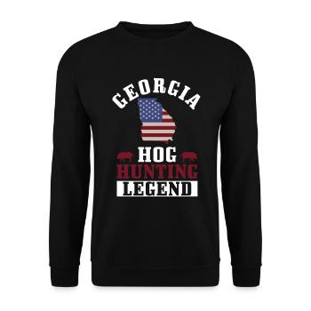 Schweinejagd Georgia Design Für - Sweat-shirt Unisexe - noir - Devant - Alina (178cm) & Michal (187cm)