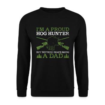 Schweinejagd-vater-design Für Schweinejagd-vater - Unisex Pullover - Schwarz - Vorne - Alina (178cm) & Michal (187cm)