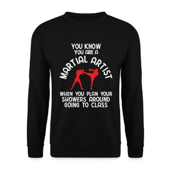 Mixed Martial Arts MMA - Unisex Pullover - Schwarz - Vorne - Alina (178cm) & Michal (187cm)