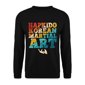Koreanischer Kampfsport Hapkido - Unisex Pullover - Schwarz - Vorne - Alina (178cm) & Michal (187cm)