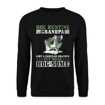 Schweinejagd Großvater Design Für Wildschweinjagd - Sweat-shirt Unisexe - noir - Devant - Alina (178cm) & Michal (187cm)