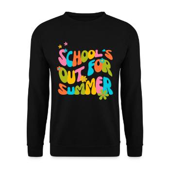 Lustige Lehrerferienschule ist für den Sommer aus - Unisex Pullover - Schwarz - Vorne - Alina (178cm) & Michal (187cm)