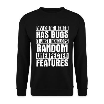 Software Ingenieur Informatiker Programmierer - Unisex Pullover - Schwarz - Vorne - Alina (178cm) & Michal (187cm)