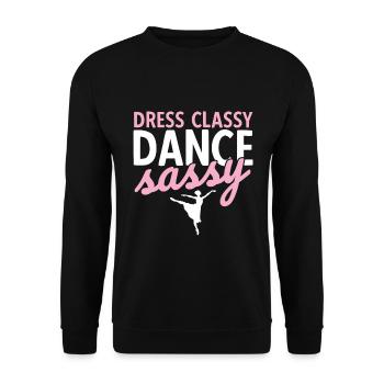 Breakdancing Tanzen für Tänzer - Unisex Pullover - Schwarz - Vorne - Alina (178cm) & Michal (187cm)