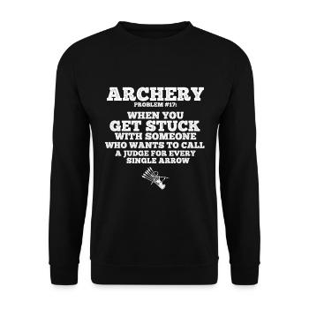Bogenschießen Archery - Unisex Pullover - Schwarz - Vorne - Alina (178cm) & Michal (187cm)