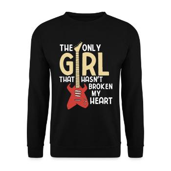 Akustik Spruch Für E-Gitarre Konzert Gitarre - Unisex Pullover - Schwarz - Vorne - Alina (178cm) & Michal (187cm)