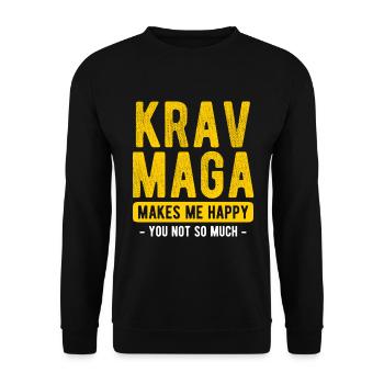 Israelischer Kampfsport Krav Maga - Unisex Pullover - Schwarz - Vorne - Alina (178cm) & Michal (187cm)
